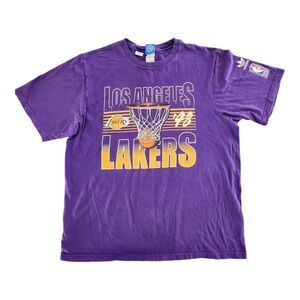 Los Angeles Lakers NBA Kobe‎ Purple Tee Shirt Size Large Adidas Cotton 2013